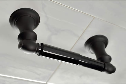 Kingston Brass BAHK2612478K Provence 5-Piece 18-Inch and 24-Inch Towel Bars Bathroom Accessory Set in Matte Black