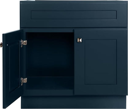 Design House Brookings Bathroom Vanity, 30", Dark Night | Adjustable Hinges, Freestanding, Contemporary/Modern, Wood, Bath, 215442