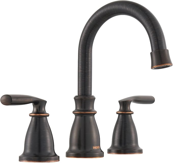 Moen Hilliard 1.2 GPM Widespread Bathroom Faucet with Pop-Up Drain Assembly and Duralock Technology