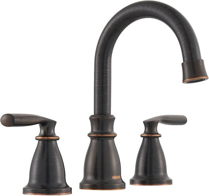 Moen Hilliard 1.2 GPM Widespread Bathroom Faucet with Pop-Up Drain Assembly and Duralock Technology
