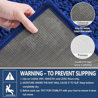 Arotive Bathroom Rugs Mat 30x17, Soft Absorbent Chenille Shaggy Bath Mat