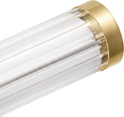 URSOLA 24" Modern LED Bathroom Light Fixtures, Golden 3CCT Dimmable Bathroom Vanity Light Over Mirror, Bathroom Vanity Bath Bar Lights with 360° Removable Acrylic Light Tube