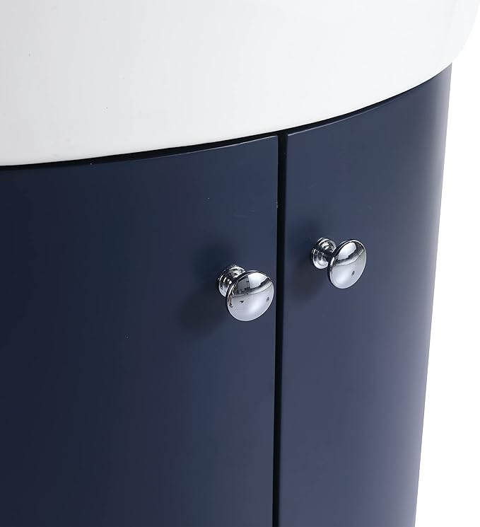 13" Bathroom Vanity with Sink, 13 Inch Floating Bathroom Vanity for Small Space, Modern Bathroom Vanity, Blue Wall Mounted Cabinet Set NB-053