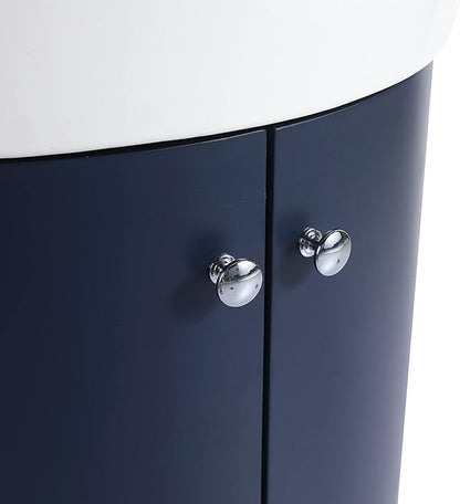 13" Bathroom Vanity with Sink, 13 Inch Floating Bathroom Vanity for Small Space, Modern Bathroom Vanity, Blue Wall Mounted Cabinet Set NB-053