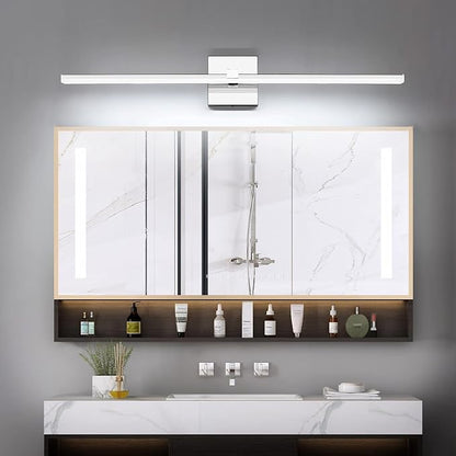 30 inch Chrome Bathroom Vanity Lights Modern Bathroom Wall Lighting Fixtures 22W LED Vanity Light Bar for Bath
