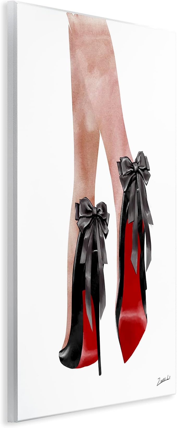 Glam Fashion Bow Heels, 13 x 19 Inch Mounted Print on Wall Plaque | Stupell Industries · By Ziwei Li · Ready to hang · Hand finished · Made in USA