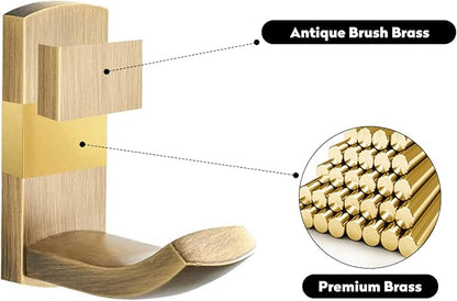 WINCASE Brass Bathroom Accessories, Bath Towel Holder Antique, Towel Bar Set Toilet Paper Holder Robe Hook Brushed Brass Wall Mounted