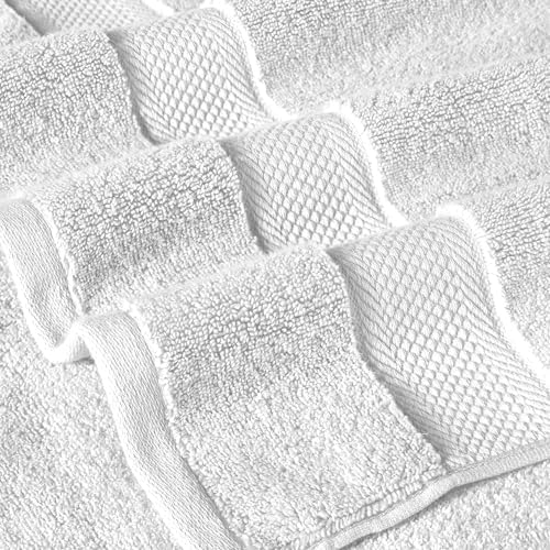 Modern Threads Luxury 6-Piece Quick-Dry Towel Set – Plush & Ultra-Absorbent for Spa-Like Experience, White