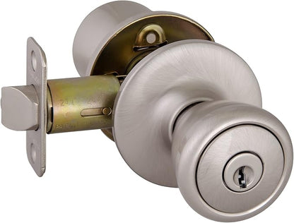 Design House 781922 Tulip Keyed Entry Door Knob Satin Nickel