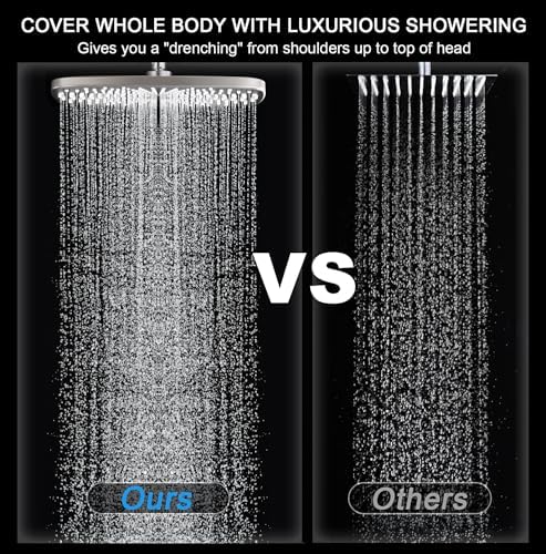 Rain Shower Head with Handheld Showerhead, Nickel 1.8GPM 460311 + Holder