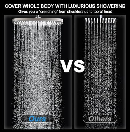 Rain Shower Head with Handheld Showerhead, Nickel 1.8GPM 460311 + Holder