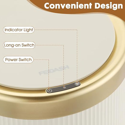 Automatic Bathroom Trash Can with Lid,Motion Sensor Small Trash cans | 2.8 Gallon Touchless Garbage Can, Cute Small Plastic Wastebasket,Sensor White and Gold Trash Bin for kitchen,Bedroom,Office