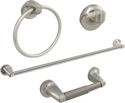 Formosa Design Hardware 4-Piece Bathroom Accessories Set (Brushed Nickel)