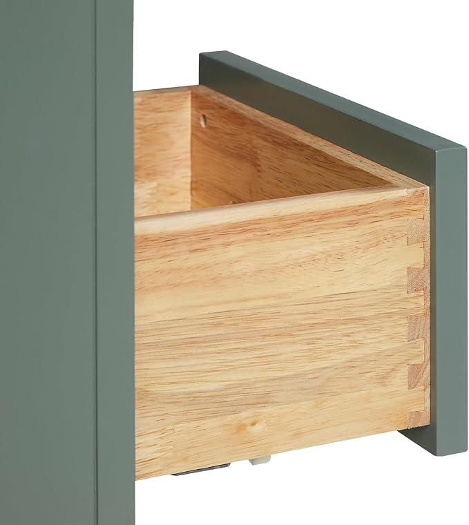 ARIEL Hepburn 72-inch Bathroom Vanity with Sink,Solid Wood, 1.5-inch Pure White Quartz Countertop & Backsplash, Double Oval Porcelain Sink, 4 Soft Closing Doors, 6 Dovetail Drawers, Vintage Green