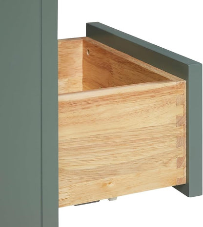 ARIEL Hepburn 72-inch Bathroom Vanity with Sink,Solid Wood, 1.5-inch Italian Carrara Marble Countertop, Double Oval Porcelain Sink, 4 Soft Closing Doors, 6 Dovetail Drawers, Vintage Green