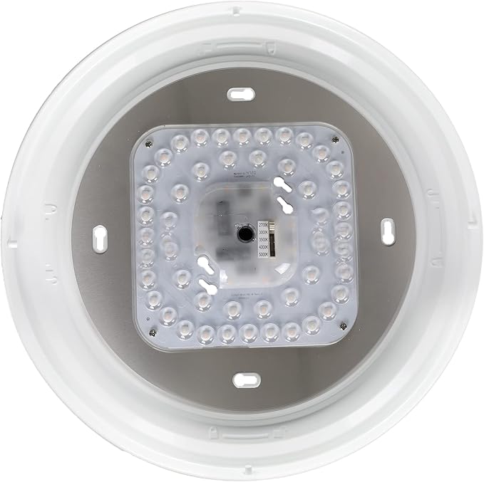Designers Fountain EnviroLite Flush Mount Ceiling Light, 14 Inch LED Round Lighting Fixture for Kitchen, Bedroom, Bathroom, and Hallway, White, EV1014C5C-06