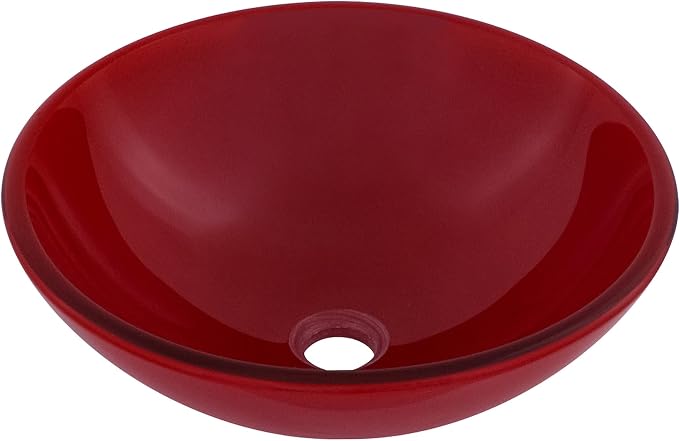 ROSSO Glass Vessel Bathroom Sink, TIG-8305