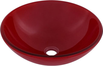 ROSSO Glass Vessel Bathroom Sink, TIG-8305