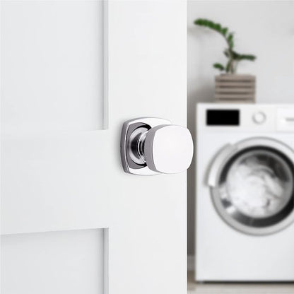 Kwikset Arroyo Knob Interior Passage Door Knob, Handle For Closet and Hallway Doors, Non-Locking Doorknob, Polished Chrome