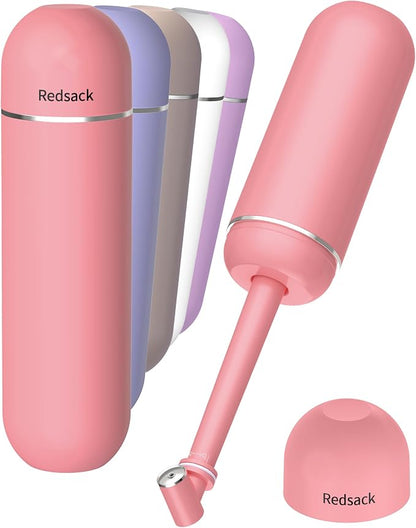 Portable Bidet for Travel & Camping - Manual Squeeze Peri Bottle Handheld | 3 Leak-Proof Seals | BPA-Free | Feminine Hygiene Care Postpartum | Extendable Sprayer with Nozzle for Men&Women-Pink