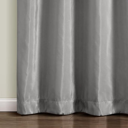 Lush Decor Night Sky Window Curtain Panel, Single, 100" W x 84" L, Black & Gray - Sequin Curtains - Sparkly Photo Backdrop - Modern Glam Decor - Extra Wide Long Curtains For Bedroom & Living Room