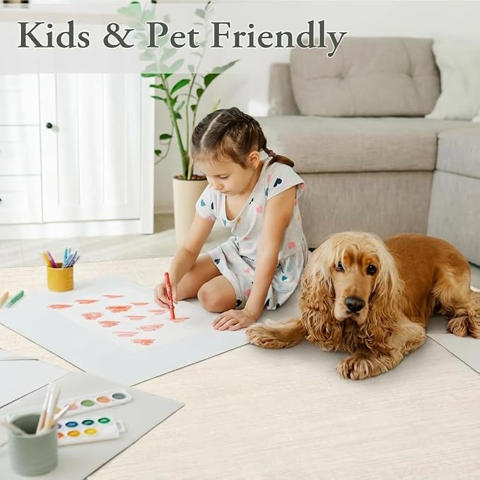 Garvee Modern Solid Color Rug 2x6 Washable Runner Rug for Hallway, Beige | Non Slip Non Shedding Contemporary Stain Resistant Low Pile Soft Minimalist Mats for Bedroom Kitchen Entryway