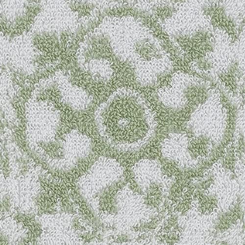 Jessica Simpson – Bath Towel 4 Piece Set, Aziza, Premium Bathroom Décor, Includes 2 Hand Towels and 2 Shower Towels, 100% Cotton & Machine Washable, Frosty Green