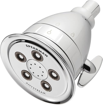 Anystream Filtered 3-Spray Polished Chrome Low Flow Shower Head 2.0-GPM (7.6LPM)