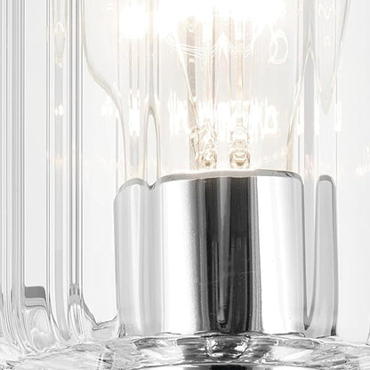 Kichler Gioe 24.25" 3-Light Vanity Light with Clear Fluted Glass in Chrome, Damp Rated, for Bathroom, Powder Room, Over a Mirror, (24.25" W x 10.5" H), 55226CHFLU