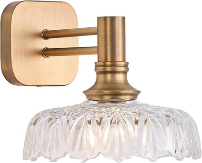 Vintage Brass Wall Sconces Bathroom Light Fixtures Vanity Light Over Mirror for Picture Doorway Bathroom Bedroom Hallway Farmhouse