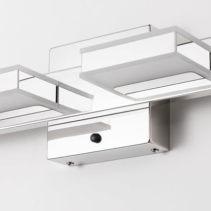 mirrea 24" 4 Light 3CCT LED Chrome Bathroom Vanity Light Fixture | Over Mirror,Bathroom Light Fixture,3000K/4000K/5000K ,Dimmable,Rust-resistant,Moisture-resistant,Acrylic shade