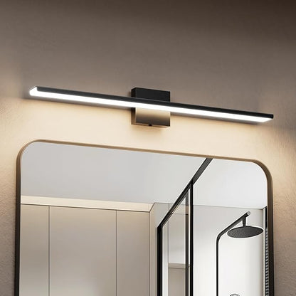 Modern Bathroom Vanity Light,32inch 5CCT Dimmable Bathroom Light Fixtures Over Mirror,32W,2800 Lumen ETL Certified Matte Black LED Vanity Light for Bathroom Restroom Make up/Powder Room RA＞90
