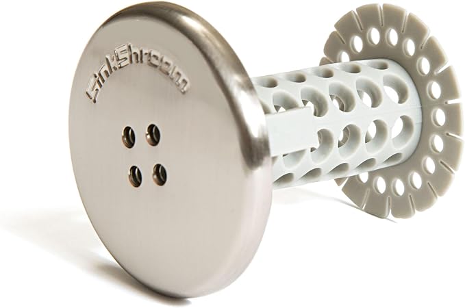 SinkShroom Revolutionary Bathroom Sink Drain Protector Hair Catcher, Strainer, Snare, Nickel Edition