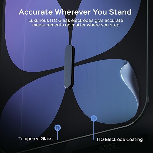 Wyze Smart Scale X Butterfly Bathroom Scale | Premium Glass, BMI Body Fat Muscle, Bluetooth App Sync, Body Composition Analyzer