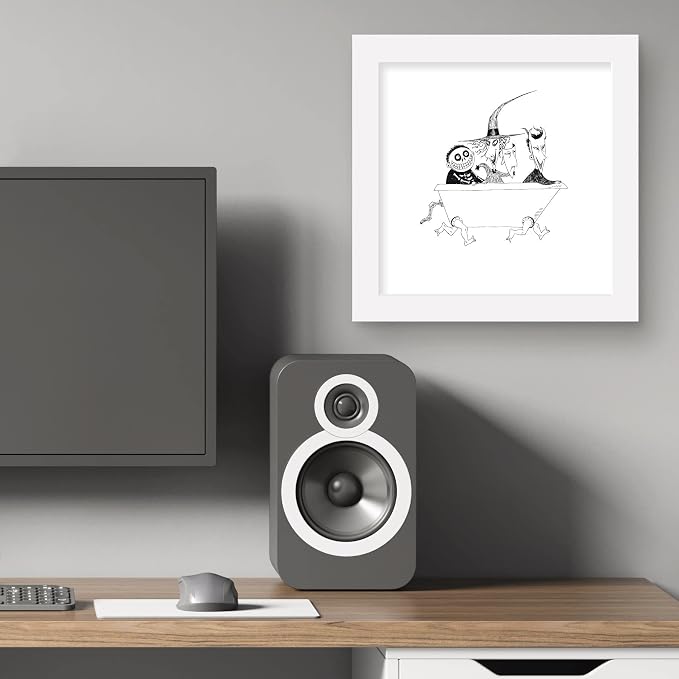 Trends International Gallery Pops Disney Tim Burton's The Nightmare Before Christmas - Bathtub Wall Art Wall Poster, 12" x 12", White Framed Version