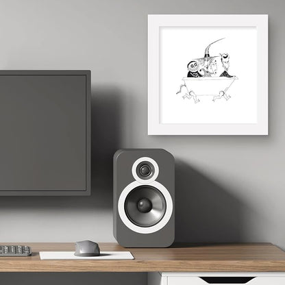 Trends International Gallery Pops Disney Tim Burton's The Nightmare Before Christmas - Bathtub Wall Art Wall Poster, 12" x 12", White Framed Version