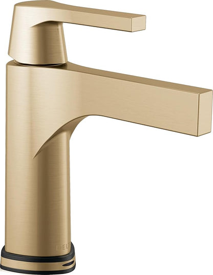 DELTA FAUCET 574T-CZ-DST Handle Bathroom Faucet with Touch2O.xt Technology Single Hole, Touchless, Champagne Bronze
