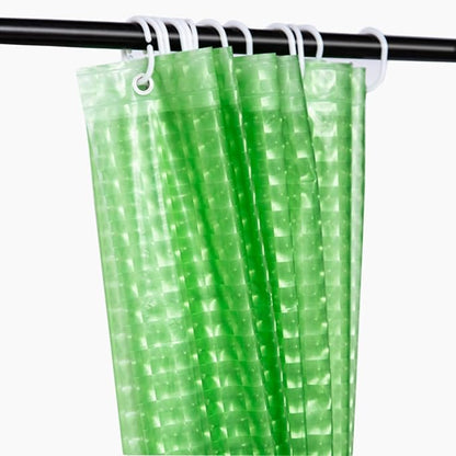 Green Shower Curtain Liner, 100% Waterproof EVA 3D Shower Curtains with 3 Duty Heavy Bottom Magnets and 12 Rust Proof Grommets, 72x72 Weighted Shower Liner for Shower Stall, Bathtubs