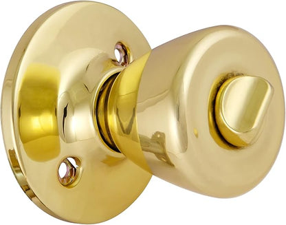 Design House 782748 Tulip Privacy Bed and Bath Door Knob Polished Brass, 1 Count (Pack of 1)