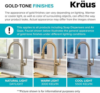 KRAUS Purita 100% Lead-Free Kitchen Water Filter Faucet in Spot Free Antique Champagne Bronze, FF-100SFACB