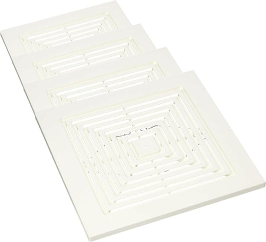 Broan-NuTone BP90 Replacement Grille For 688 Fan,White,9 In. x 9.25 In. x 0.325-In. with 7.25 and 7.5-in. housing,(Pack of 4)