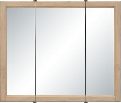 Design House Wyndham Tri-View Medicine Cabinet, 36", White Oak | Wall Mount, Transitional, Wood, Bath, 545103-WOA