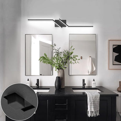 Modern Bathroom Vanity Light Matte Black Vanity Lighting Fixtures 40 Inch LED 5CCT Dimmable Lighting Fixtures Over Mirror