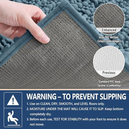 Arotive Bathroom Rugs Mat 34x21, Soft Absorbent Chenille Shaggy Bath Mat