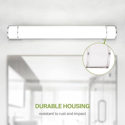 ASD LED 48" Vanity Flush Mount Light Fixture, Linear Bathroom Lighting Bar | 3CCT, Dimmable, Energy Star, ETL Listed | 35W 3200LM 3000-5000K 120V | Long Tube Bath Wall Sconce Over Mirror | Nickel