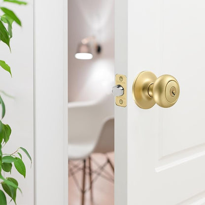 Design House 726927 Cambridge Entry Door Knob Satin Gold