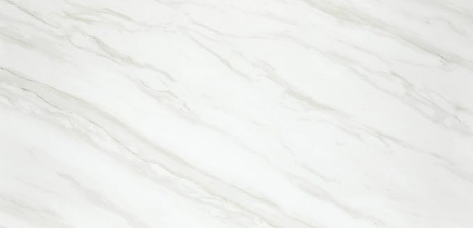 Daltile Perpetuo 12" x 24" Porcelain Marble Look Wall & Floor Tile in Polishied Timeless White (9 pieces per carton) (17.01 sqft per carton)