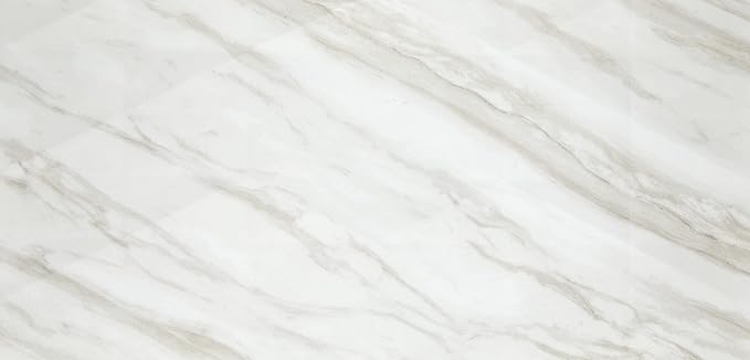 Daltile Perpetuo 12" x 24" Marble Look Ceramic Multi-Geometric Wall Tile in Satin Timeless White for Kitchen Backsplashes, Living Room or Bathroom Walls | (8 PC Per Carton) (15.52 SQFT Per Carton)
