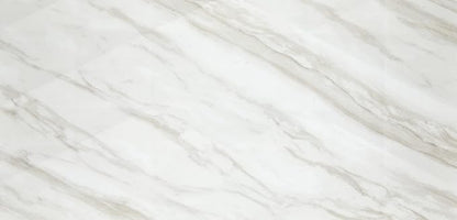 Daltile Perpetuo 12" x 24" Marble Look Ceramic Multi-Geometric Wall Tile in Satin Timeless White for Kitchen Backsplashes, Living Room or Bathroom Walls | (8 PC Per Carton) (15.52 SQFT Per Carton)