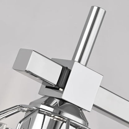 SOLFART Crystal 4 Lights Bathroom Lights Over Mirror Bathroom Lighting Fixtures Over Mirror Chrome Vanity Light Fixture Bathroom Vanity Light 4T CH